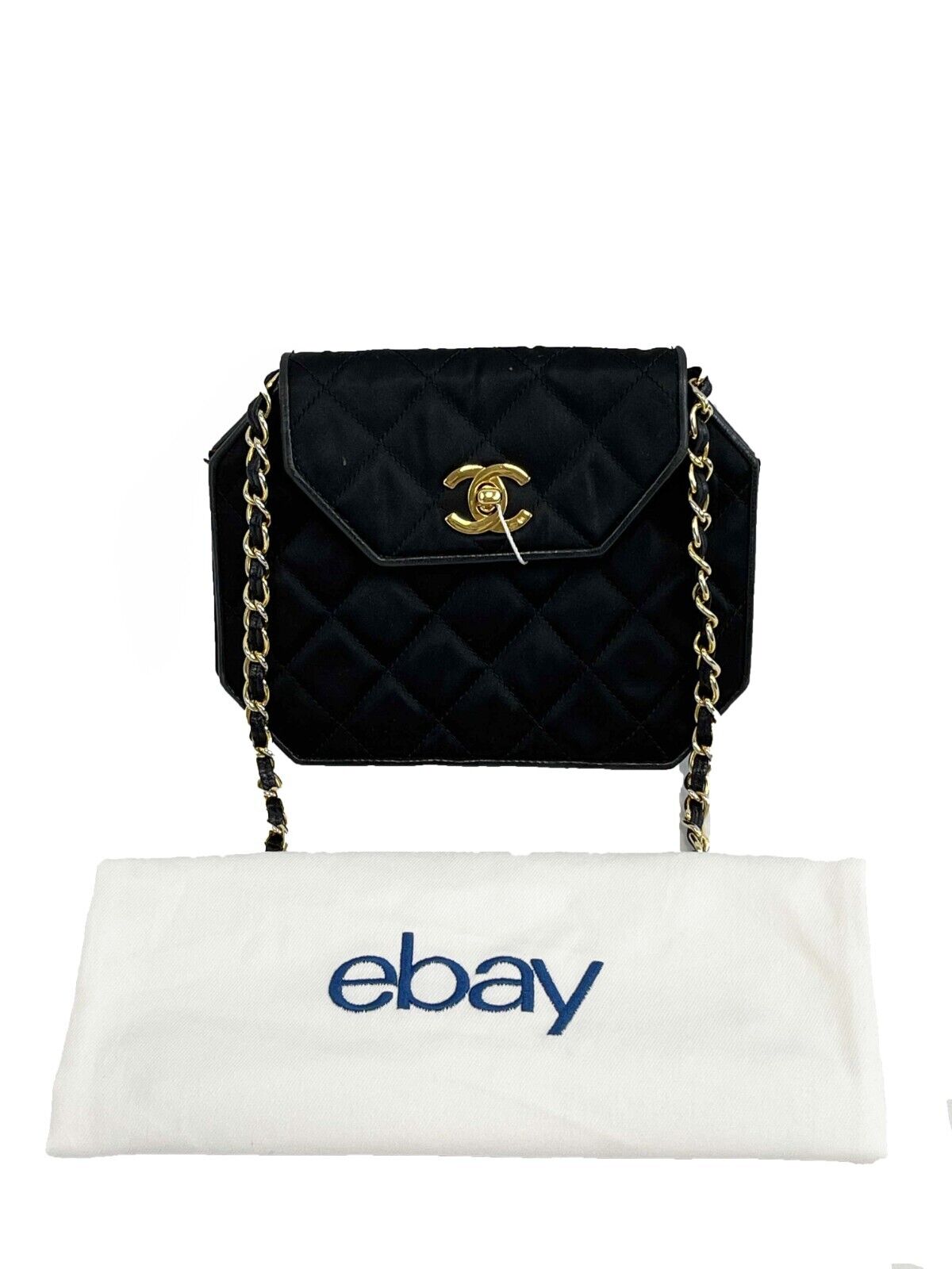 Vintage Chanel 90s Black Quilted Octagon CC Shoulder Bag - Luxury Designer Handbag for Women | Perfect for Evening Parties, Date Nights & Special Occasions