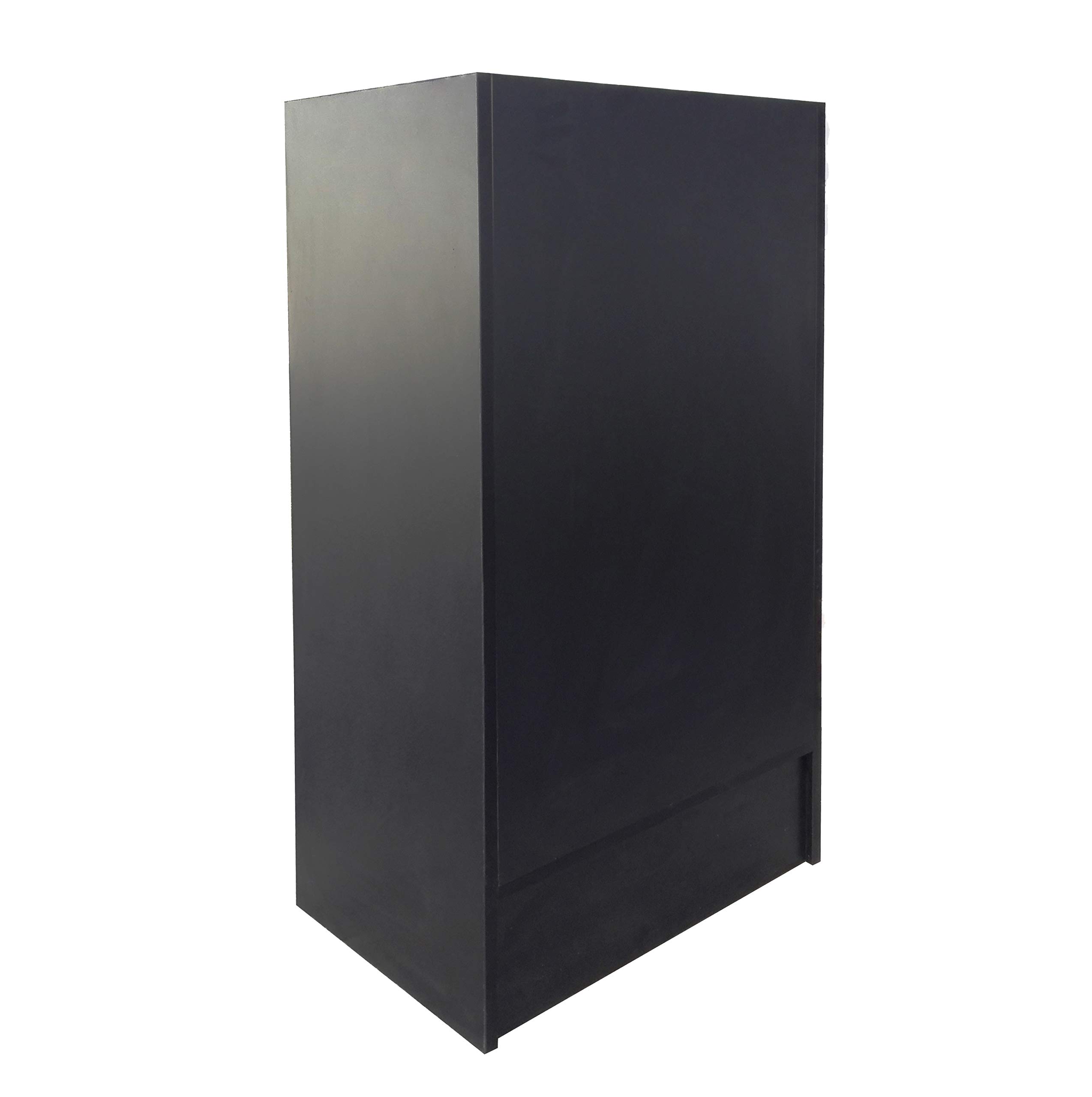 FixtureDisplays® Black Cash Wrap Counter with Adjustable Storage Shelf - Heavy Duty Retail Checkout Stand for Stores, Boutiques & Market Stalls (Model 119721) - Perfect for POS Systems, Cash Handling & Customer Transactions