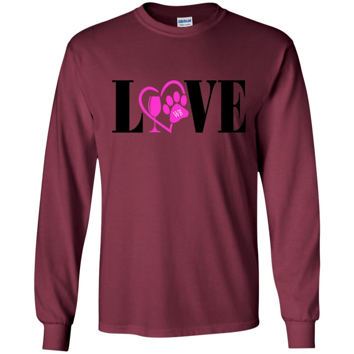 WineyBitches.co LS Ultra Cotton T-Shirt for Women | Soft Comfortable Long Sleeve Tee | Perfect for Casual Wear, Lounge & Everyday Outfits