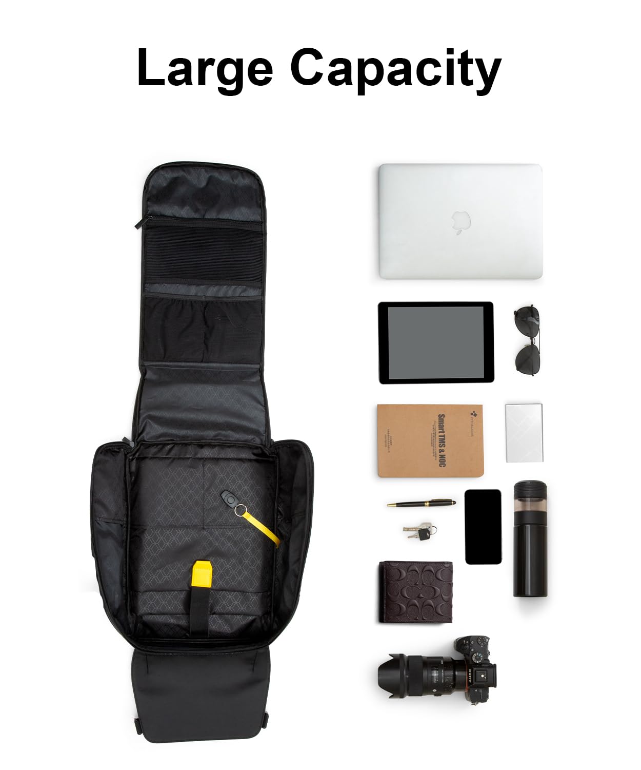 Divoom Pixoo M LED Backpack - Customizable LED Display Bluetooth Backpack for Adults, Anime Rave, Motorcycle Riding, Concerts & Night Out - Smart Stylish Functional Daypack with App Control