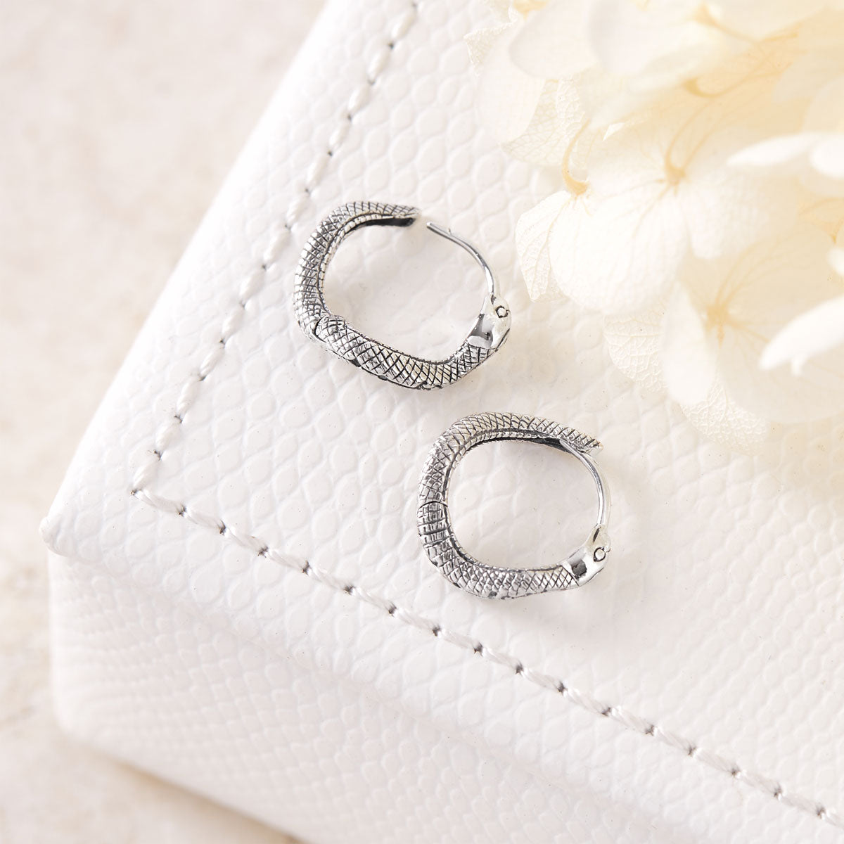 Mystic Serpent Huggie Hoop Earrings for Women - Hypoallergenic Stainless Steel Small Hoops - Perfect for Everyday Wear, Gifts & Boho Style