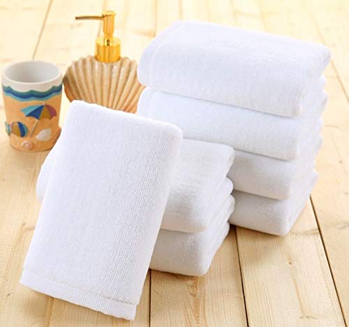 Khillayox™ Premium 400 GSM Cotton Face Towel Set of 6 - Ultra Soft & Super Absorbent Handkerchiefs for Women, Kids & Babies (25x25cm) - Perfect for Daily Use, Travel & Nursery Care - White