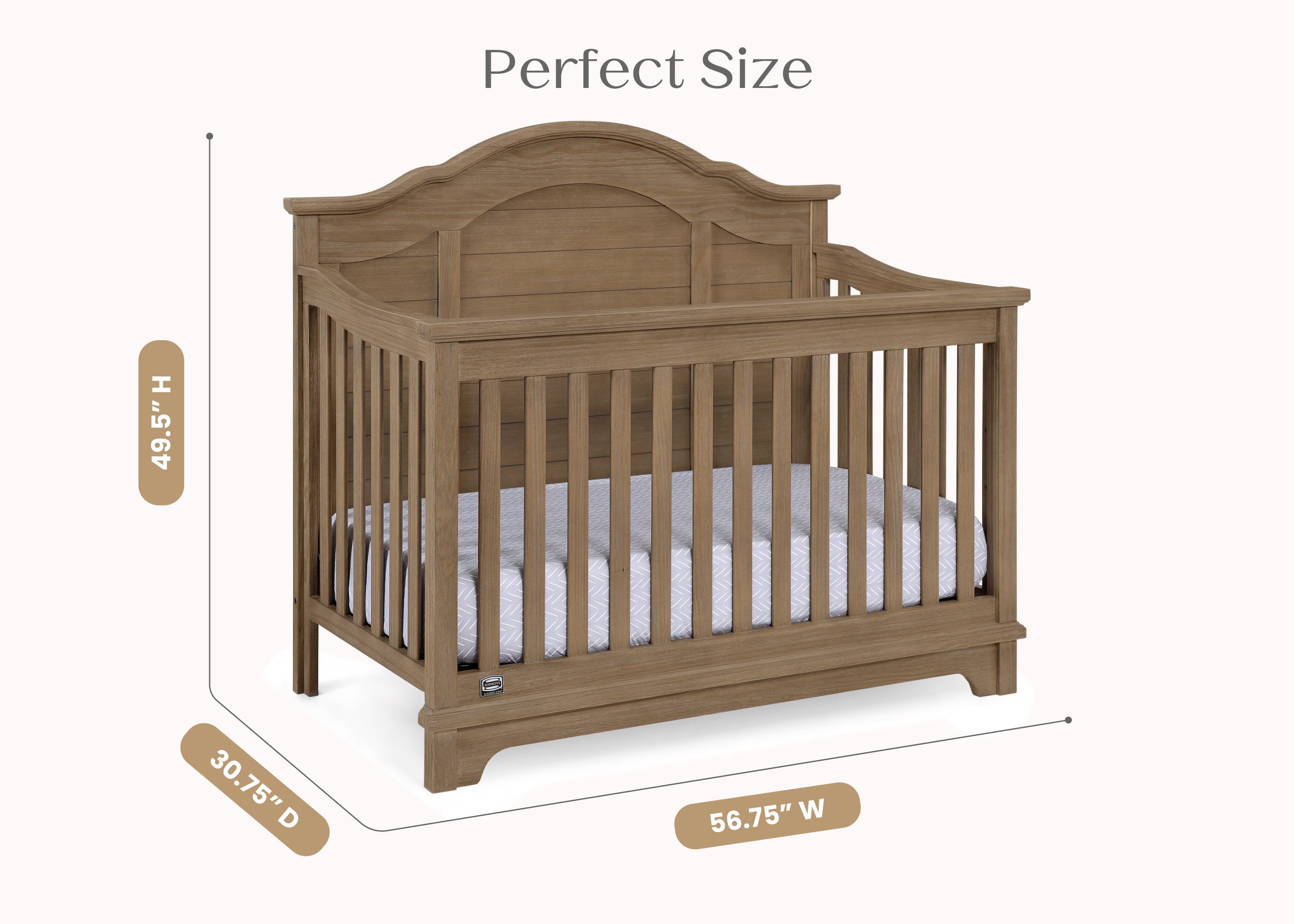 Asher 6-in-1 Convertible Baby Crib - Toddler Bed & Daybed - White Nursery Furniture for Newborn to Teen - Perfect for Small Spaces & Modern Nurseries