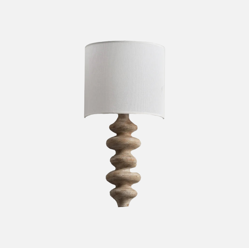 Modern Wood Spiral Wall Lamp - Handcrafted Nordic Style LED Sconce Light for Bedroom, Living Room & Hallway Decor - Energy Efficient Ambient Lighting