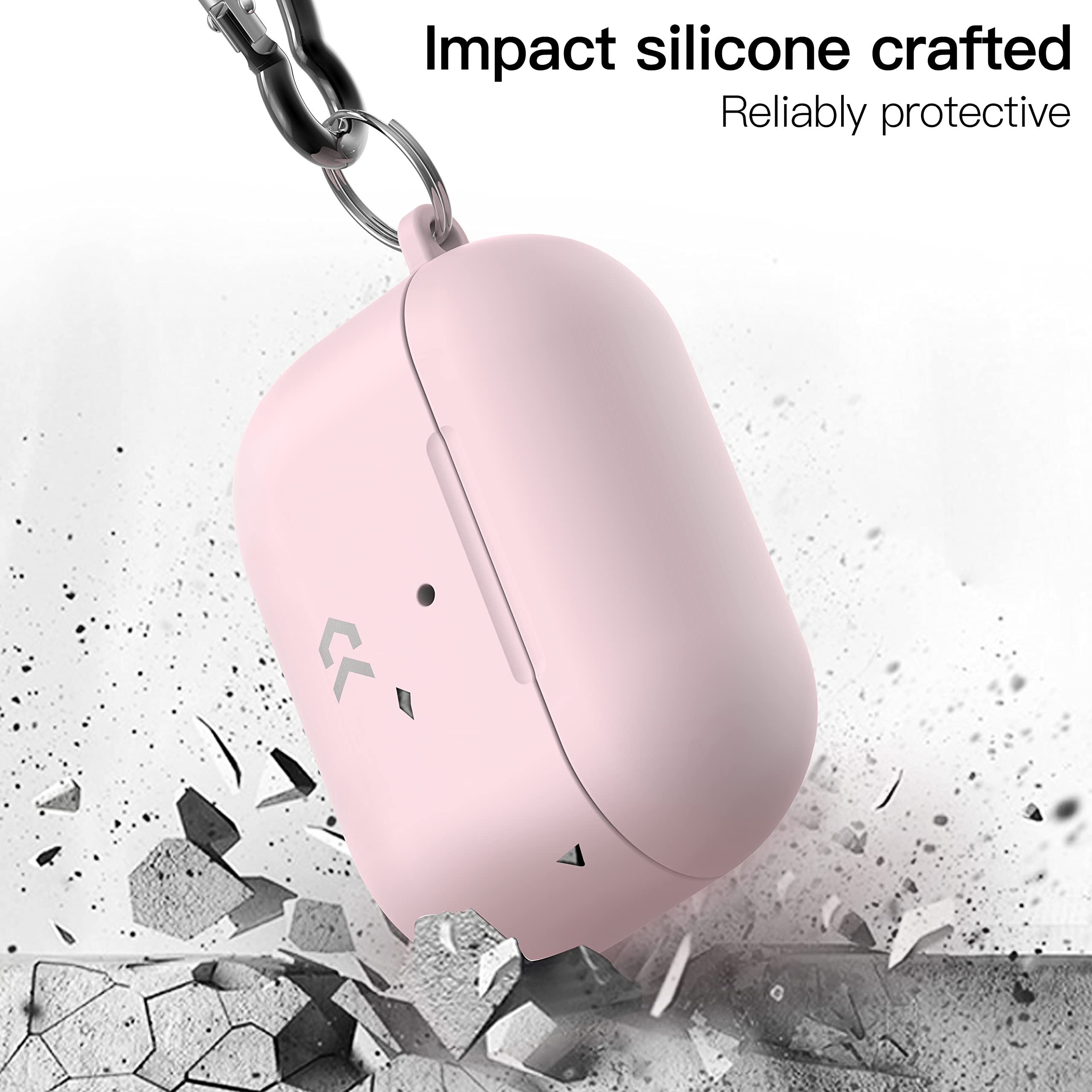 CASEKOO iPhone 12 Case & iPhone 12 Pro Case with AirPods Pro Case - Shockproof Protective Cover - Pink | Perfect for Daily Use, Travel & Gift Giving