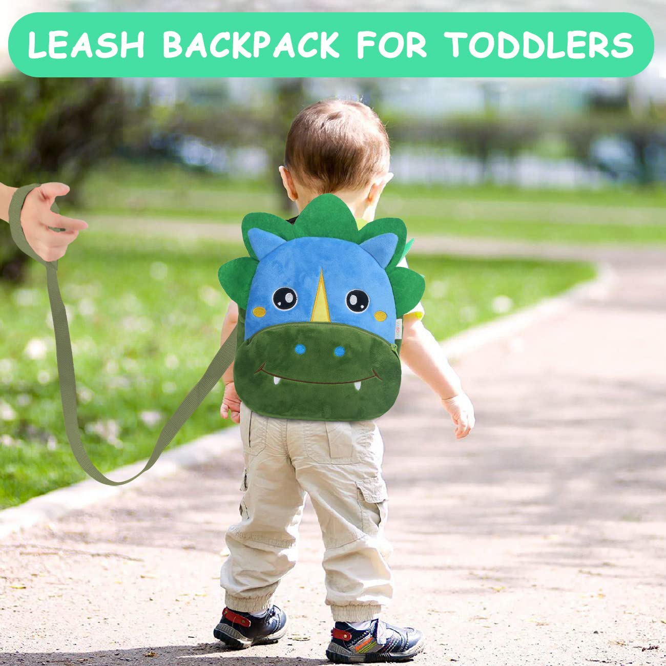 VASCHY Cute Plush Animal Toddler Backpack for Boys & Girls - Dinosaur Design Small Daycare Backpack for Little Kids | Perfect for Preschool, Travel & Daily Use