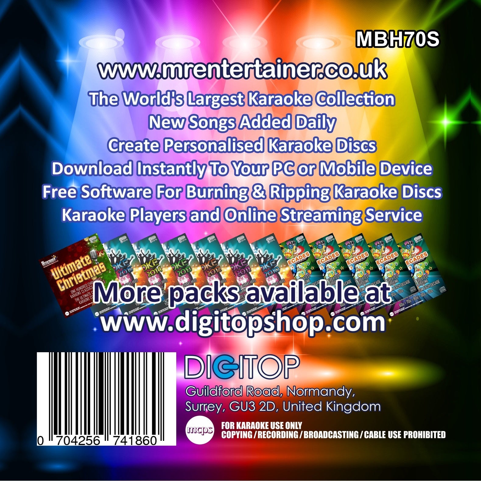 Mr Entertainer Big Karaoke Hits of the 70's - Best 70s Karaoke Songs for Parties & Home Entertainment | Perfect for Family Gatherings & Sing-Along Nights