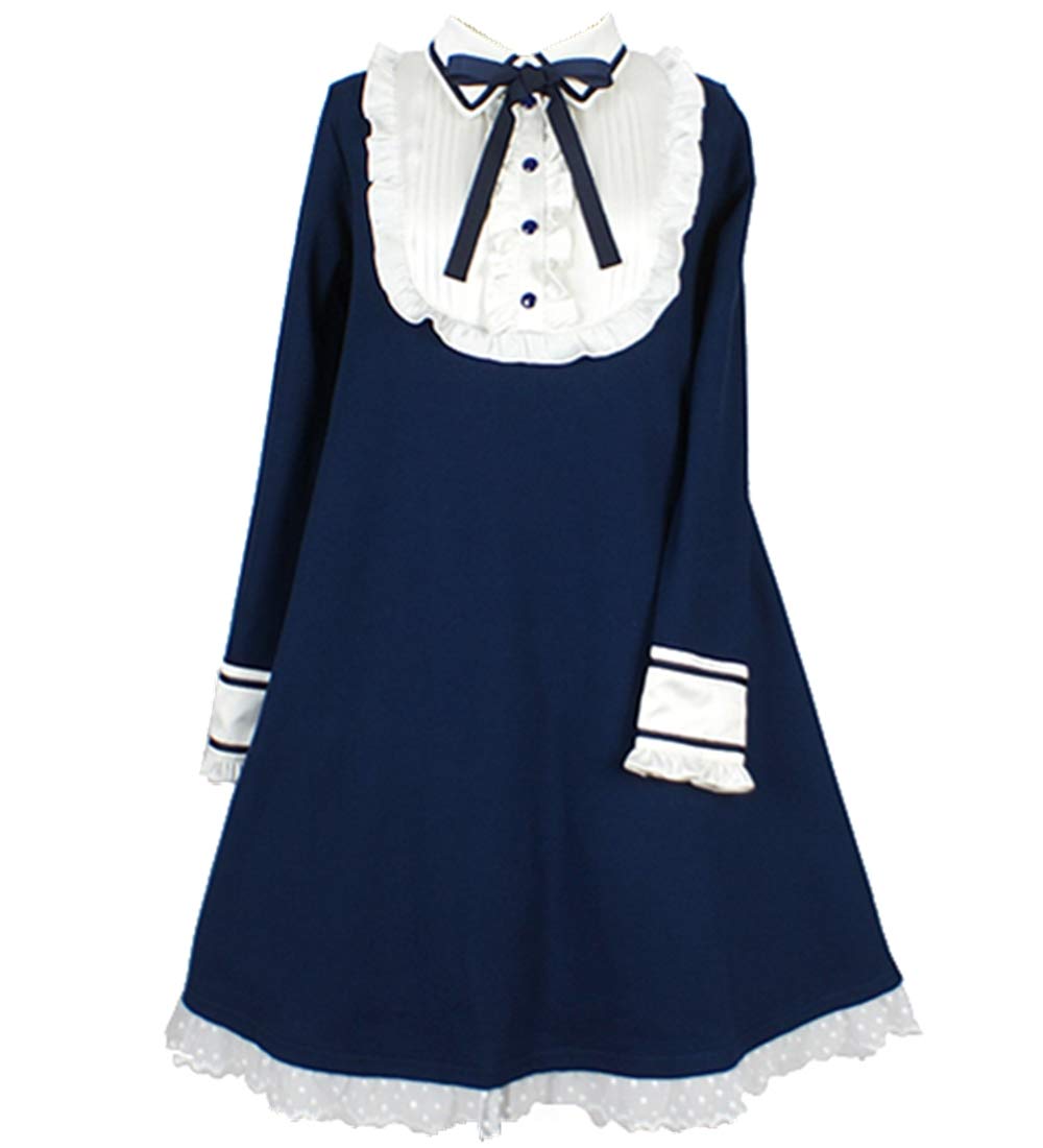 Elegant Gothic Lolita Dress for Women - Long Sleeve A-Line Princess Cosplay Costume | Anime Convention, Halloween Party, Themed Events