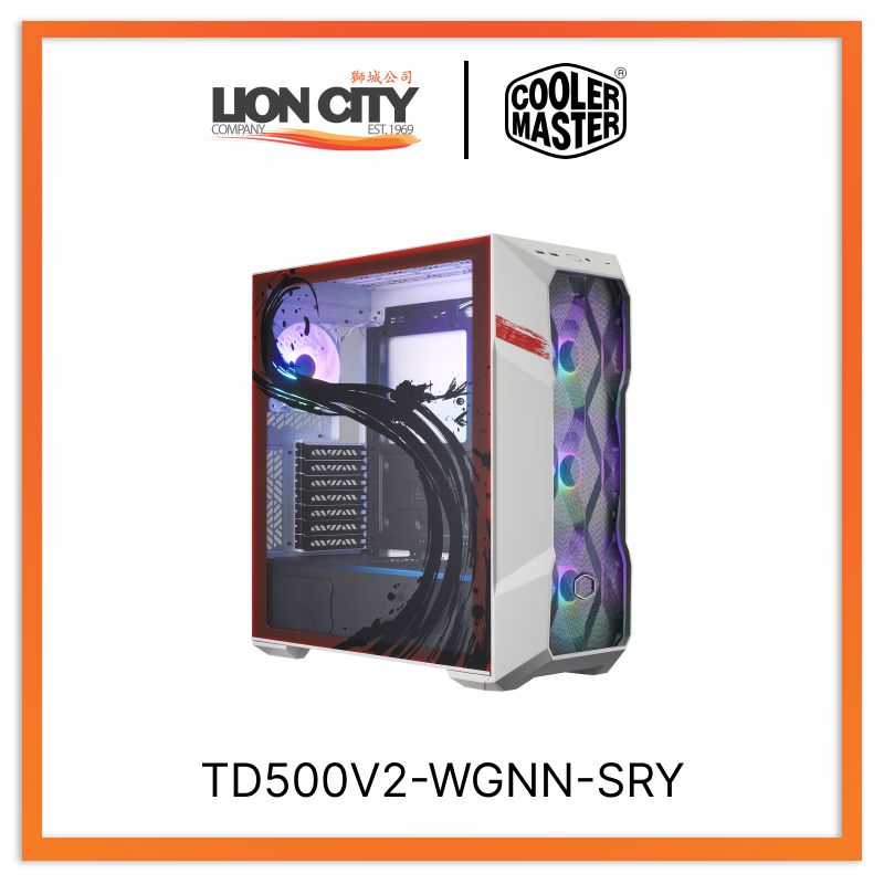Cooler Master TD500 Mesh V2 ATX Mid Tower Gaming PC Case - SF6 Ryu Edition with ARGB Lighting | Perfect for High-Performance Gaming Rigs & Custom PC Builds