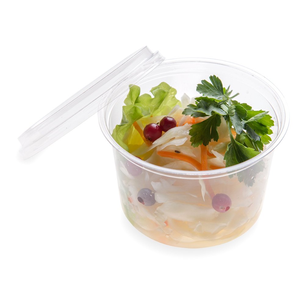 Restaurantware Basic Nature 16oz Deli Containers - 500 Pack PLA Plastic Disposable Food Storage Containers for Meal Prep, Snacks, Salads & Desserts | Eco-Friendly Takeout Containers for Restaurants, Catering & Home Use