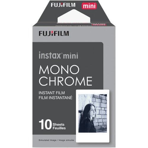 Fujifilm Instax Mini Black & White Instant Film - 10 Exposures Pack for Instant Camera | Perfect for Parties, Travel & DIY Photo Albums