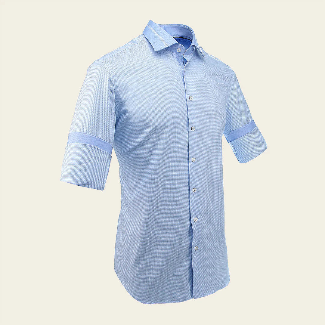 CM0S022 Men's Casual Fashion Cotton Shirt in Cuadra Blue - Perfect for Everyday Wear, Office & Outings