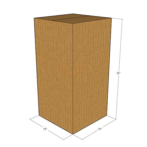 15 New Heavy-Duty 18x18x36 Inch Corrugated Shipping Boxes (32 ECT) for Moving, Storage & Ecommerce Packaging - Perfect for Home, Office & Warehouse Use