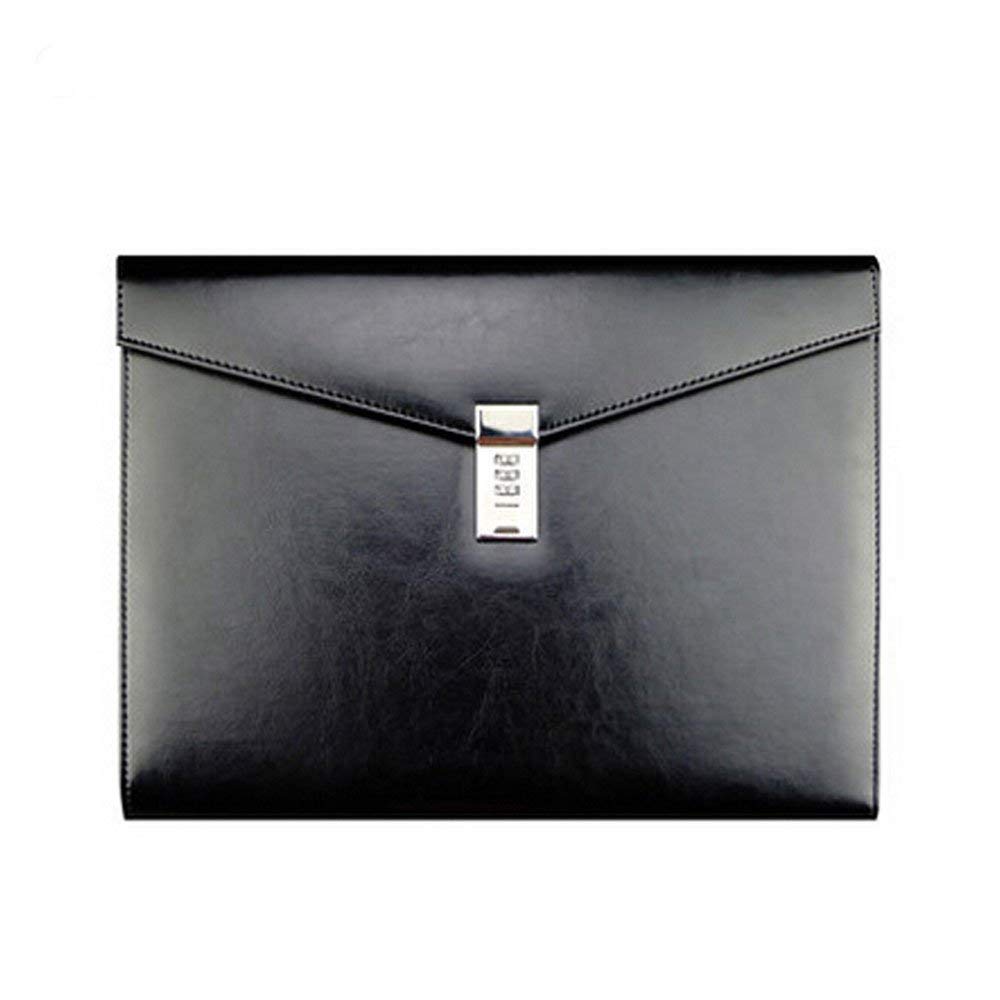 Secure Black Password Lock Document Bag - Waterproof File Folder for Office, Travel & Home Organization - Protect Important Papers & Files