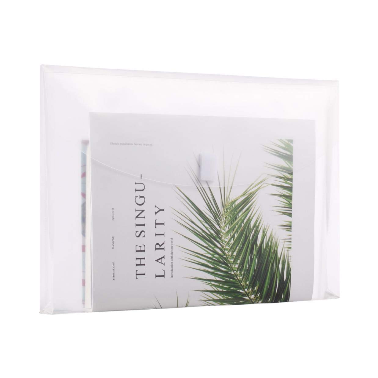TIENO 24-Pack Clear Expanding File Folders with Hook & Loop Closure - Legal Size Document Organizer for Office, School, and Home Use