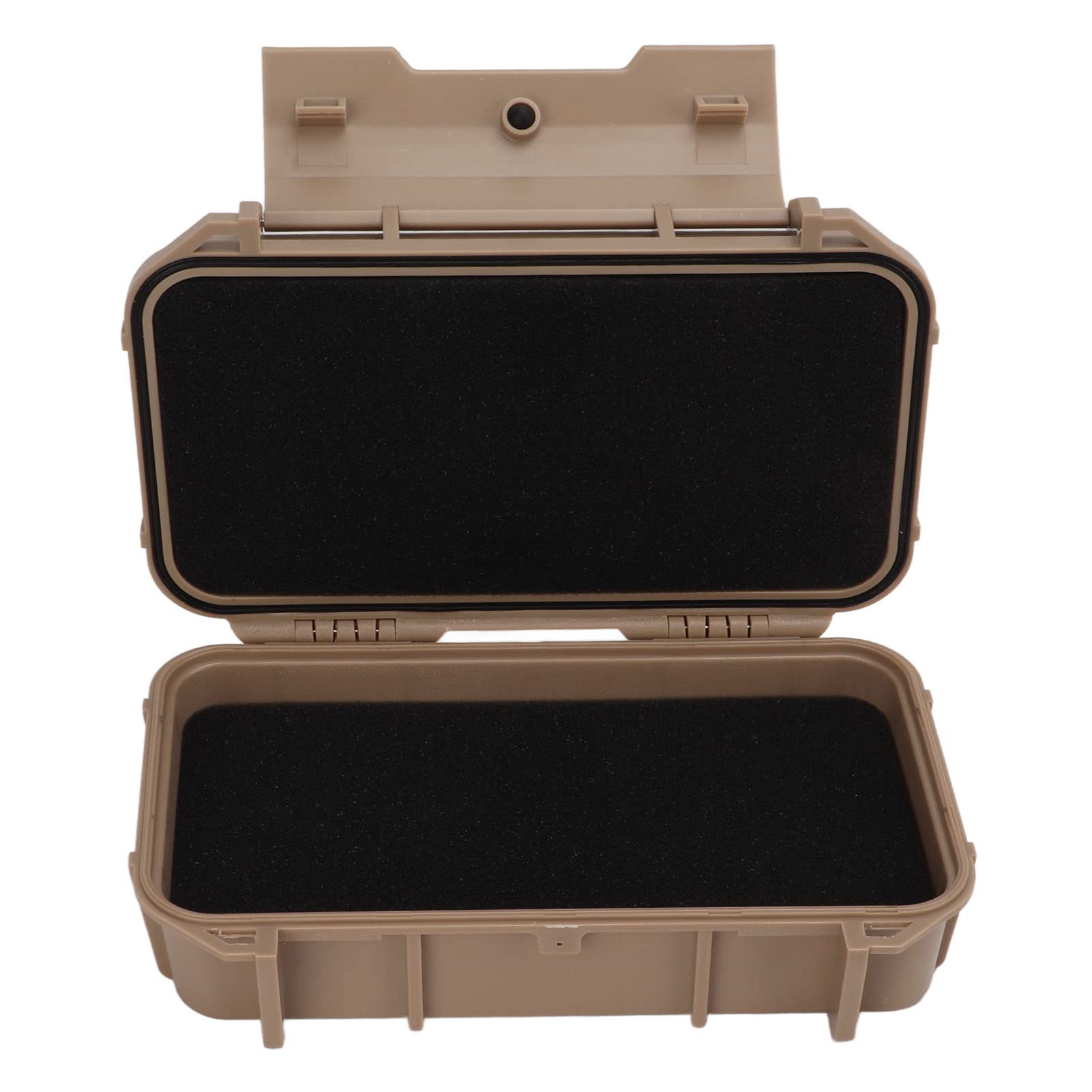 BRDI Waterproof Hard Tool Case - Heavy Duty Sealed Pressure Resistant Safety Tool Box with Double Layer Shockproof Design & Customizable Sponge Insert - Ideal for Outdoor Work, Construction Sites, and Marine Use (Mud Color)