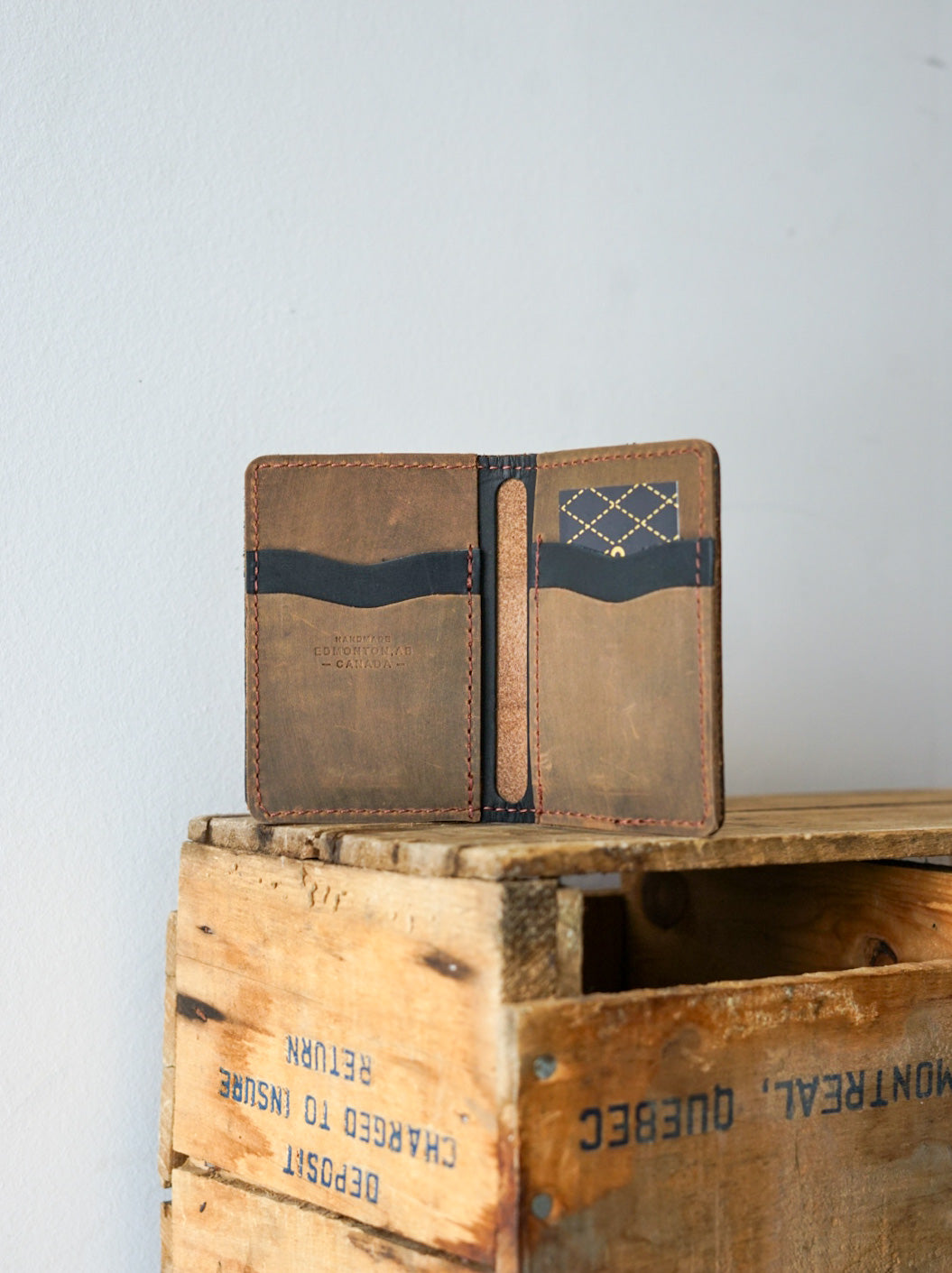 Mini Trucker Wallet (Rebel Rust + Flat Black) - Slim RFID Blocking Front Pocket Wallet for Men - Perfect for Travel, Work & Everyday Carry