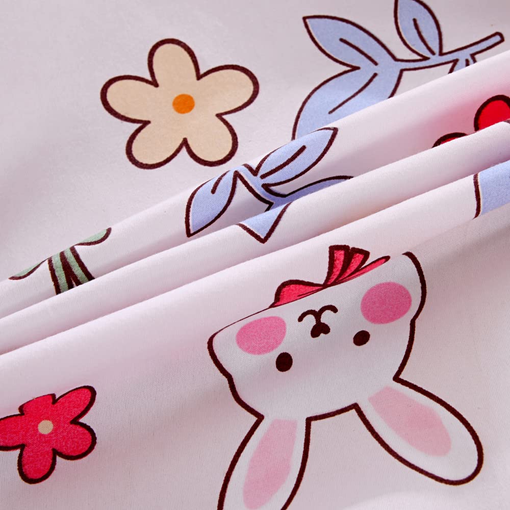 2PC Soft Rabbit Stars Kids Bedding Set - Full Size for Cozy Sleep