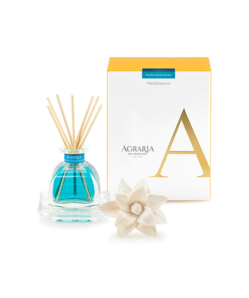 Premium Mediterranean Jasmine Essential Oil Diffuser Set - Aromatherapy Home & Office Relaxation Gift for Stress Relief & Better Sleep