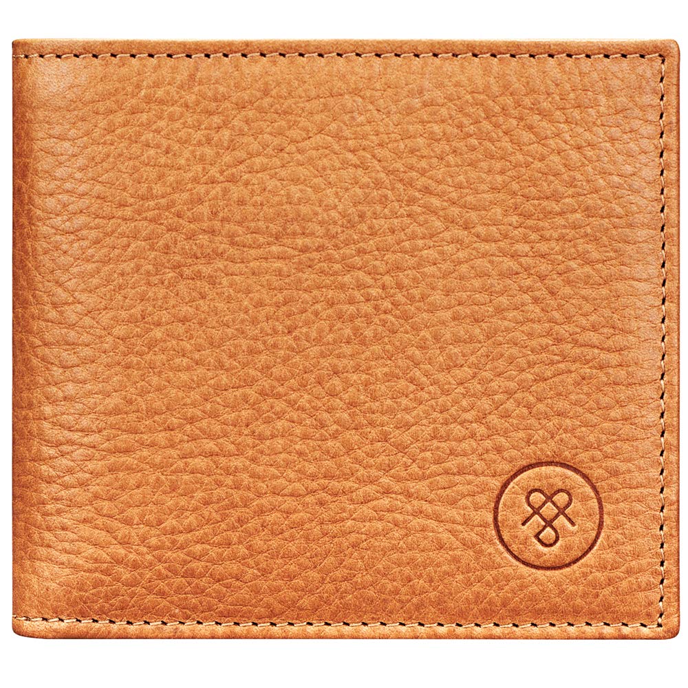 Premium Italian Leather Soft Grain Billfold Wallet with Coin Pocket - Maxwell Scott Ticciano Soft Grain in Camel - Perfect for Men's Everyday Carry & Travel Accessories