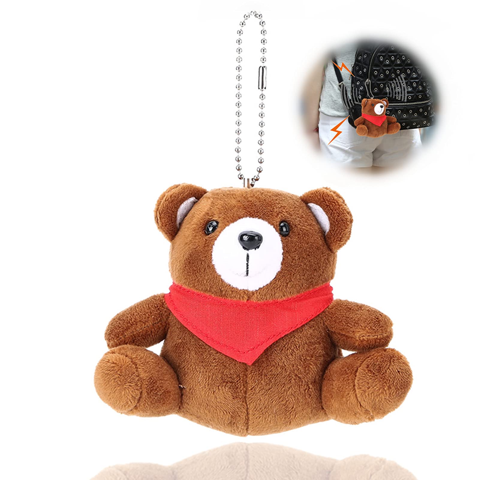 Personal Emergency Alarm Keychain - Cute Plush Safety Alarm for Women & Elderly - Loud 130dB Security Siren for Self Defense, Night Walking, Jogging & Outdoor Activities
