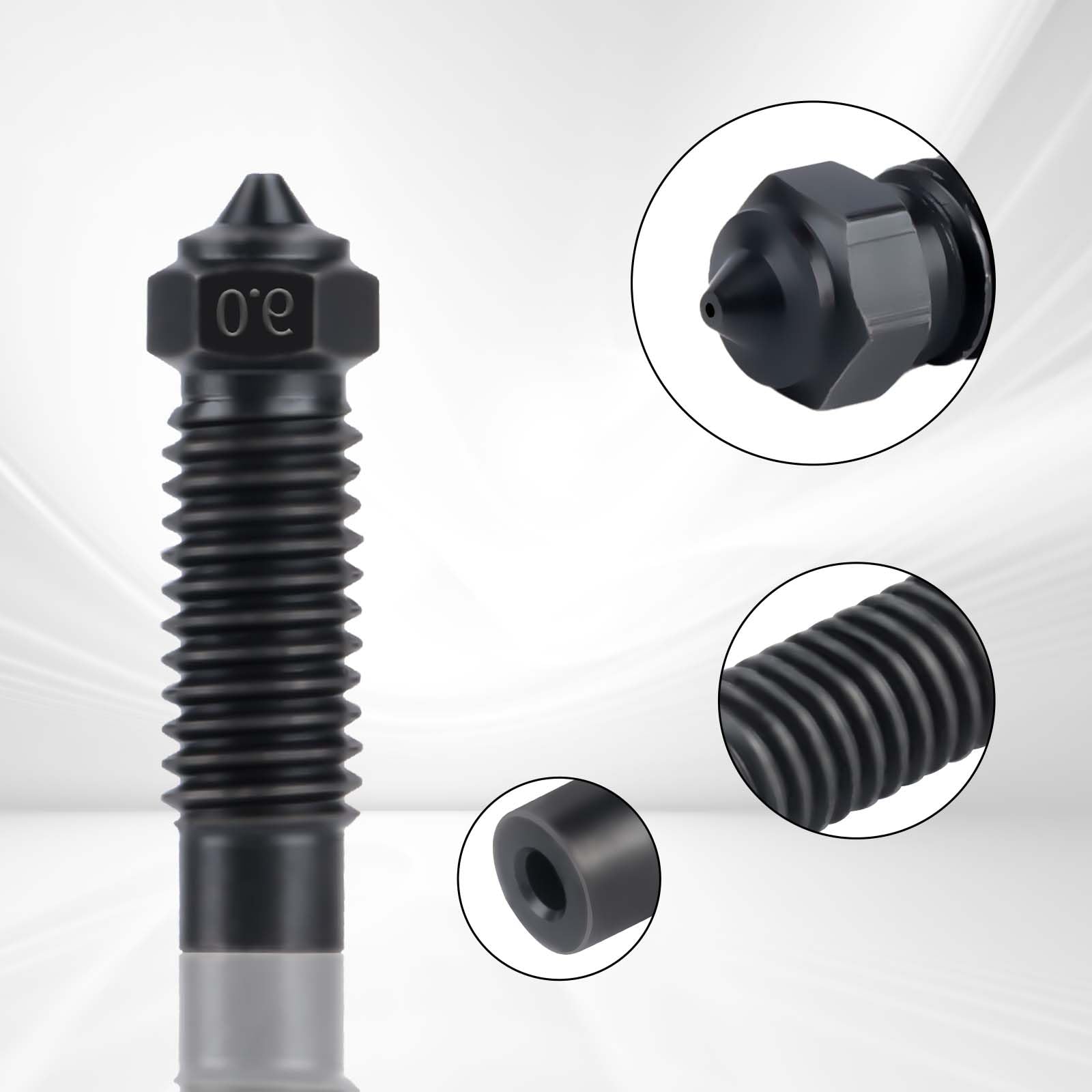 5Pcs 0.6mm Hardened Steel Nozzles for Elegoo Neptune 4 Plus & 4 Max 3D Printers - High Temp Resistance Extruder Hotend Nozzle - Perfect for ABS, PLA, PETG Filament Printing