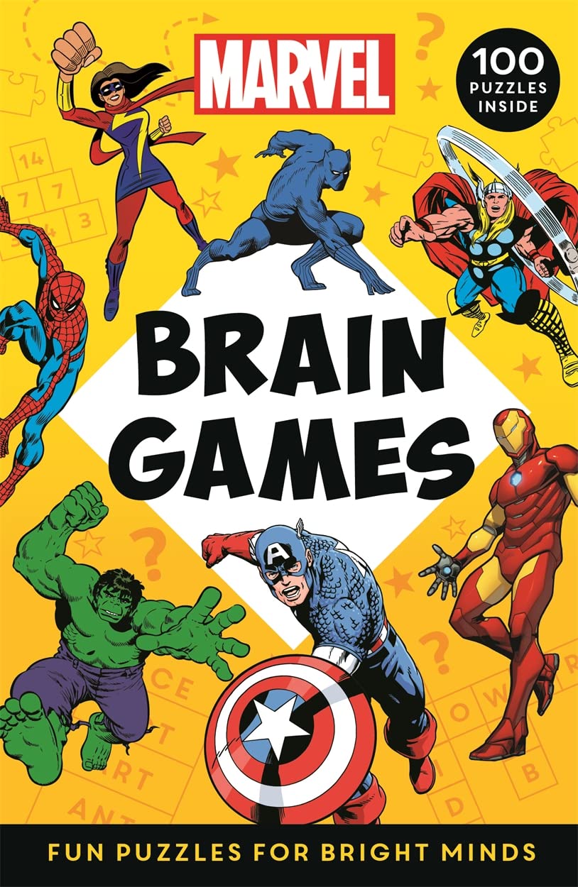 Marvel Brain Games: Fun Puzzles for Bright Minds - Boost Memory & Problem-Solving Skills for Kids & Adults | Perfect for Family Game Night & Classroom Activities