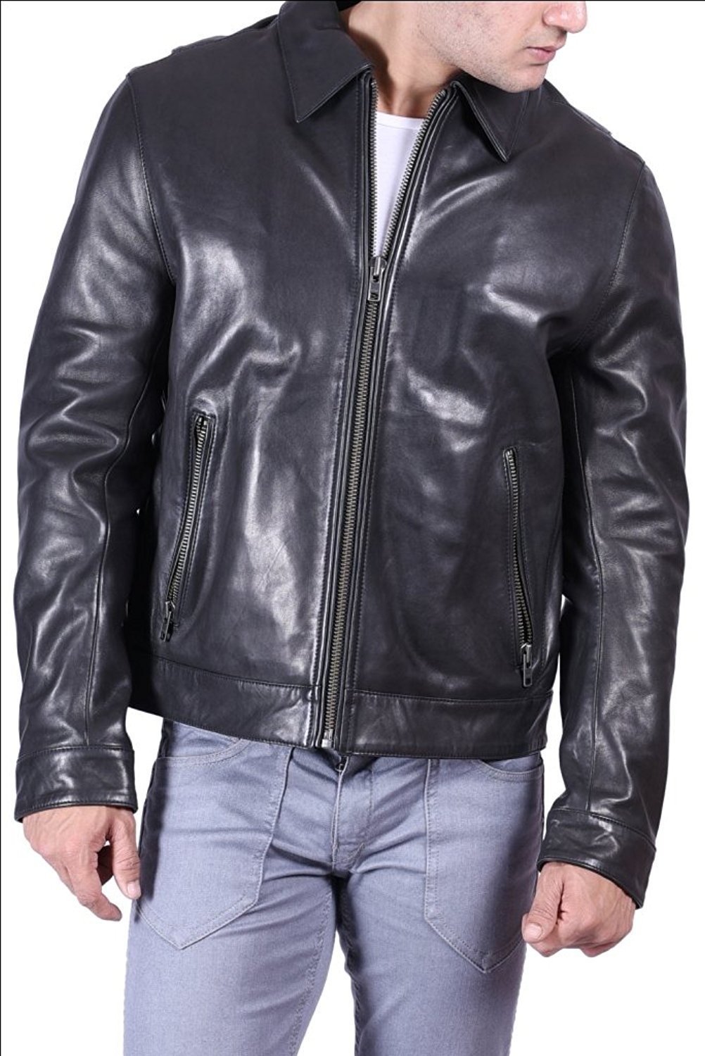 Premium SID Men's Genuine Leather Jacket - Stylish Biker Jacket for Motorcycle Riding, Casual Outfits & Night Out