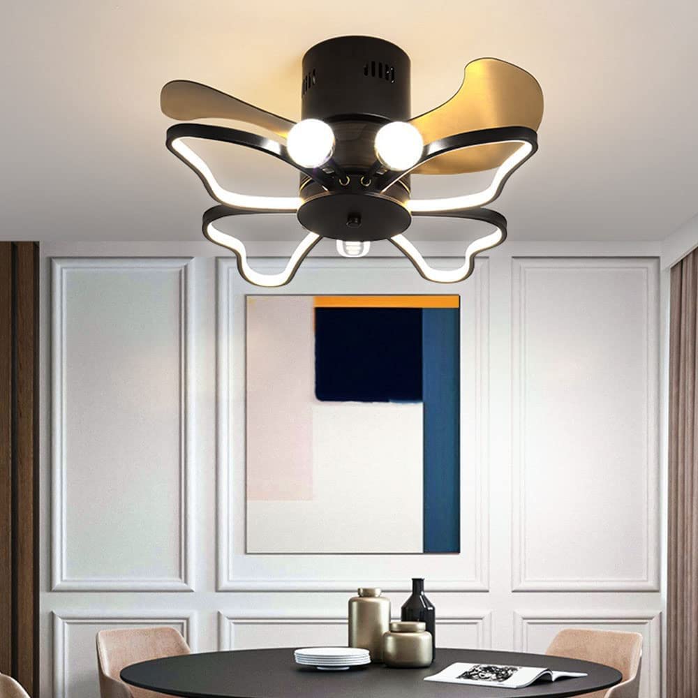 BAICAOLIAN 70W Smart Ceiling Fan with LED Light - 6-Speed Adjustable, Ultra Quiet, 3-Color Dimmable for Living Room, Bedroom, Kids Room & Dining Room | Modern Butterfly Design for Home Cooling & Decor