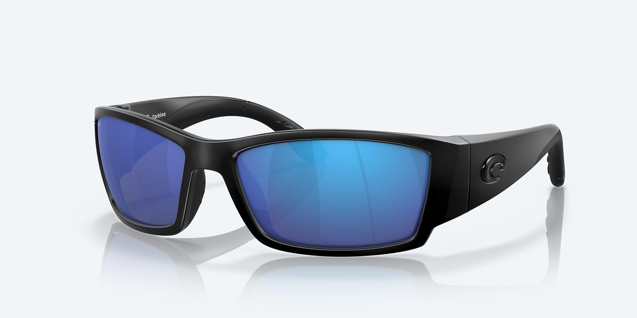 Costa Corbina Polarized Sunglasses with Blackout Frame & Blue Mirror Lens - 580G UV Protection for Fishing, Boating, and Outdoor Activities