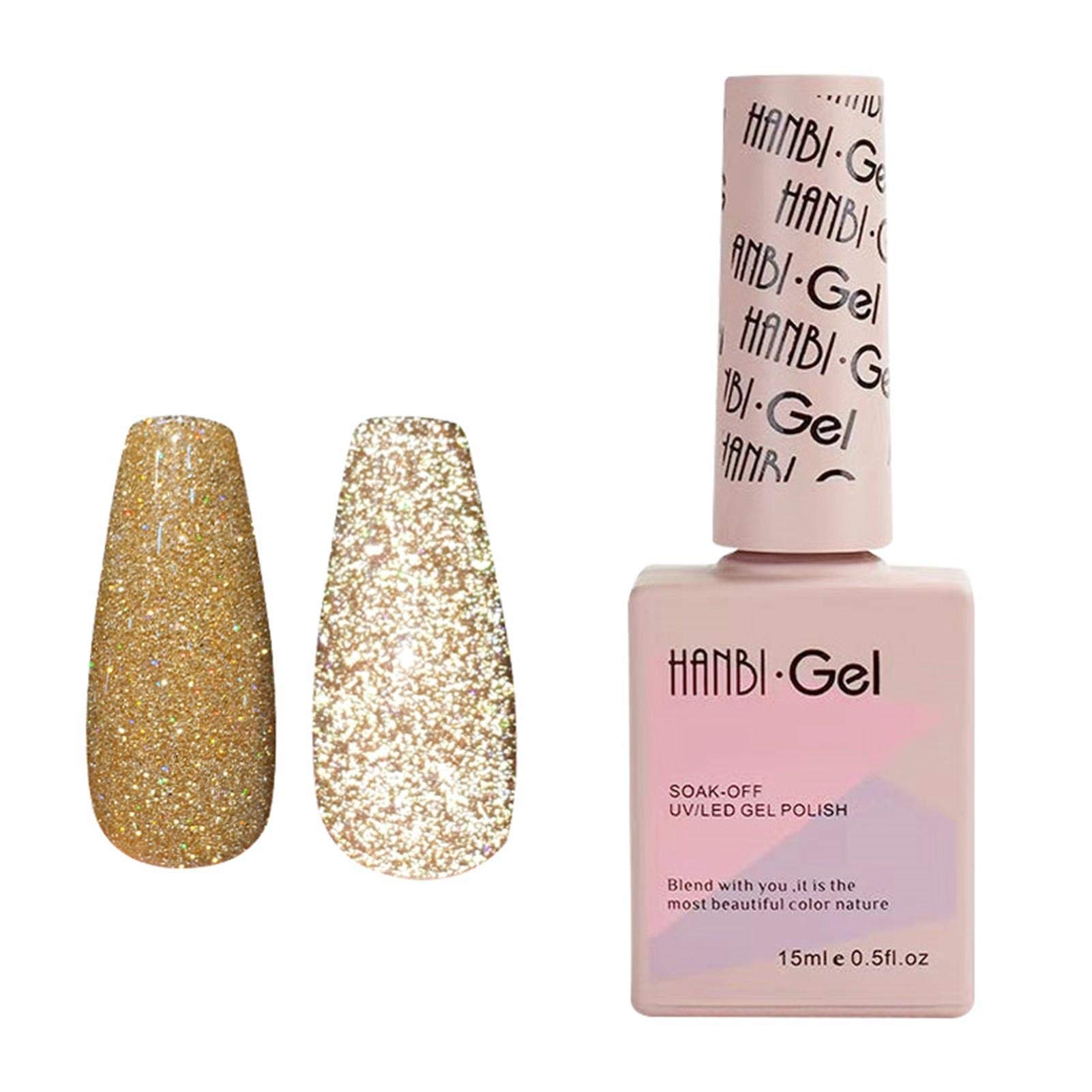 Explosion Diamond Gel Nail Polish Set - Colorful Reflective Glitter Gel with Sparkly Shine for UV/LED Manicure | DIY Nail Art Kit for Parties, Weddings & Special Occasions
