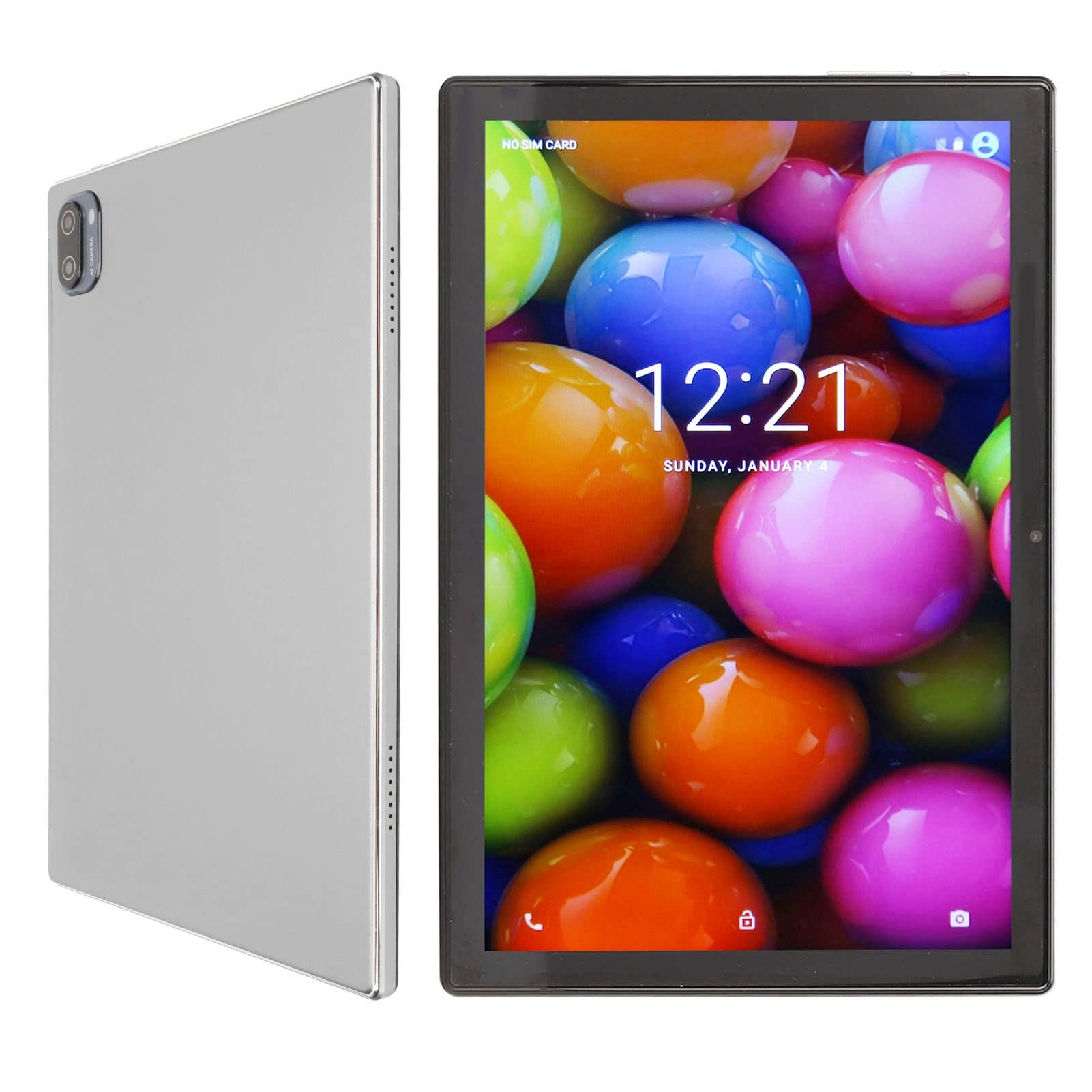 AMONIDA 10.1 Inch Android Tablet with 8MP+20MP Dual Camera, 2.4G/5G WiFi, 64GB Storage - Perfect for Online Learning, Video Calls & Entertainment (UK Plug) - Ideal for Students, Remote Work & Home Use