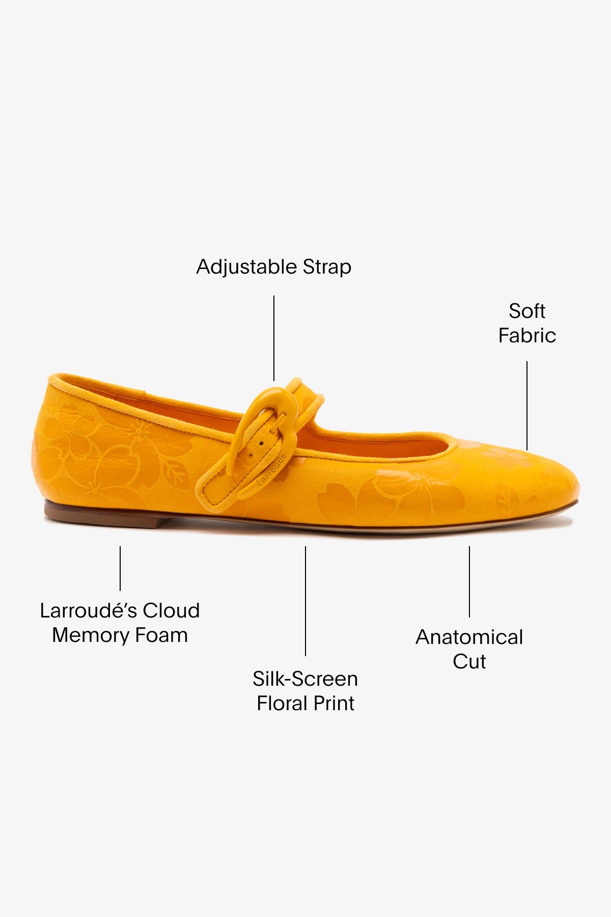 Verona Ballet Flat Shoes for Women - Amber Sakura Printed Suede Comfortable Slip-On Loafers | Perfect for Work, Casual Outfits & Spring Fashion