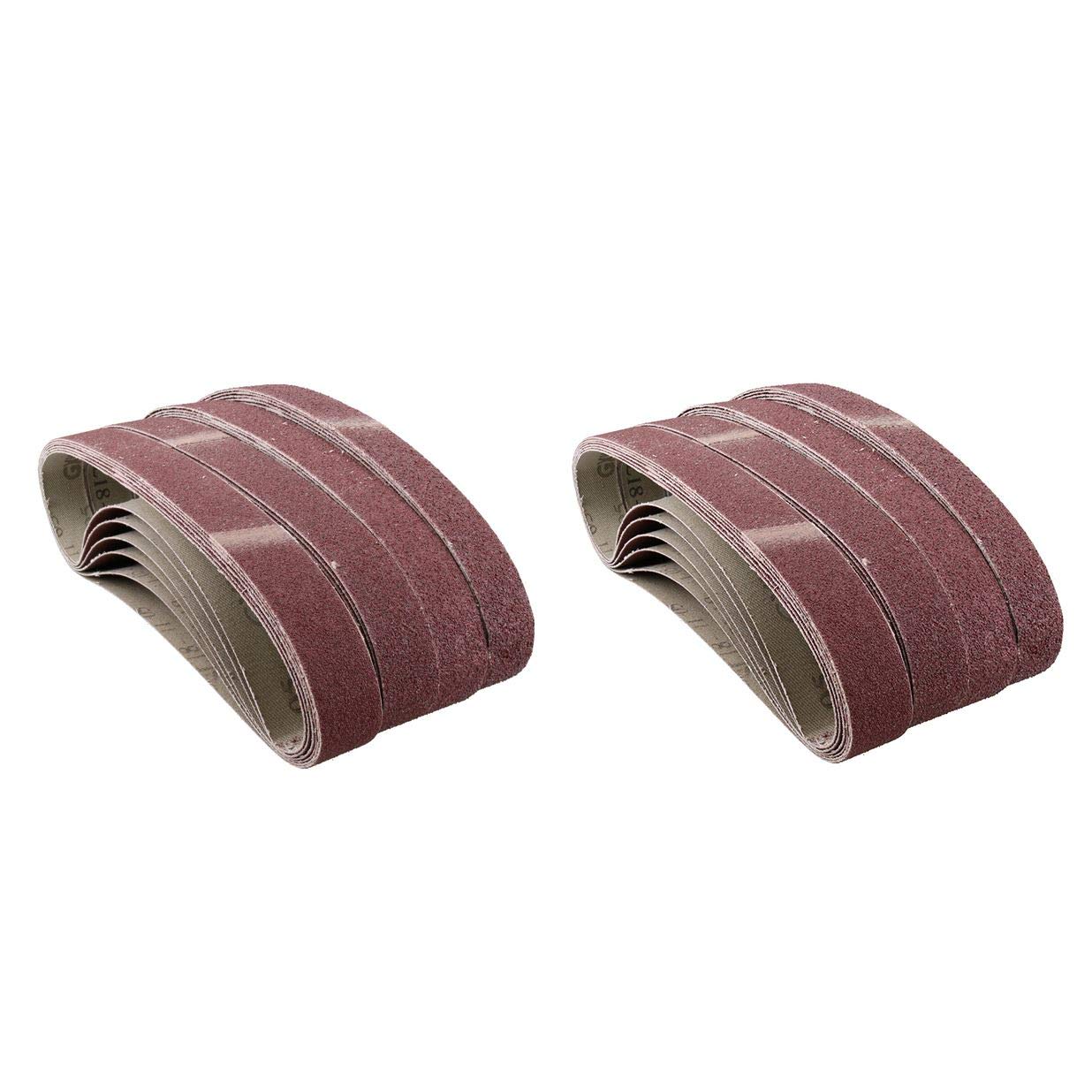 Air Finger Sander Sanding Belts 520mm x 20mm Mixed Grit 50pk - Abrasive Belts for Woodworking, Metal Polishing & DIY Home Projects