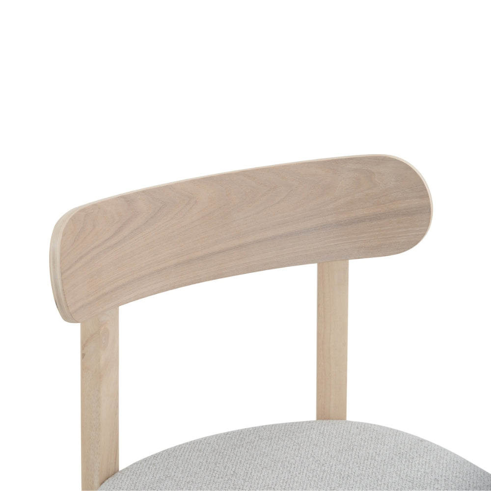 LOWEN Modern Dining Chair - Light Grey Upholstered Seat - Comfortable & Stylish for Kitchen, Dining Room, or Breakfast Nook