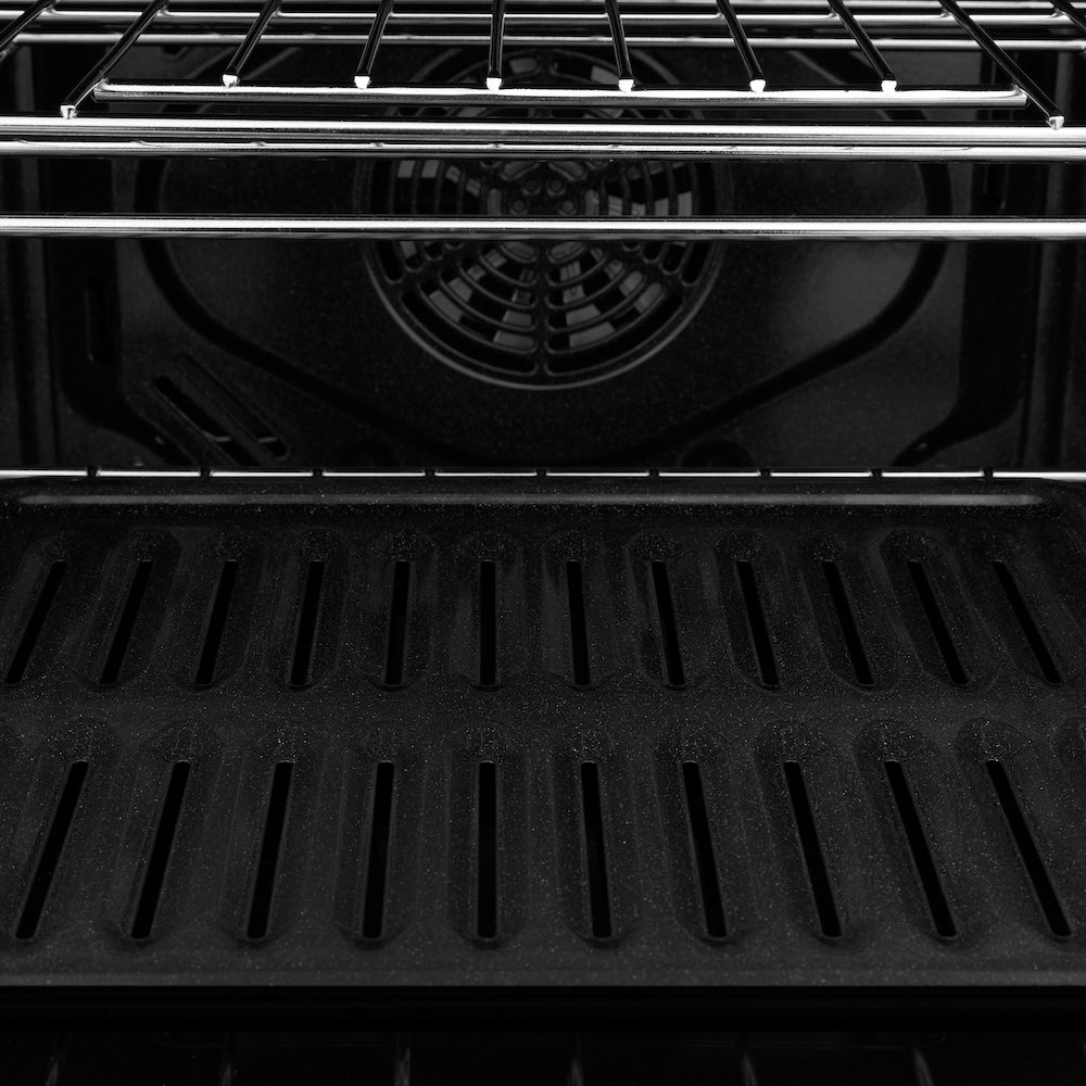 ZLINE Autograph Edition 30 Inch Black Stainless Steel Wall Oven with Air Fry & Self Clean - Professional True Convection Oven with Polished Gold Handle - Perfect for Home Chefs & Modern Kitchens (WASBZ 30 G)