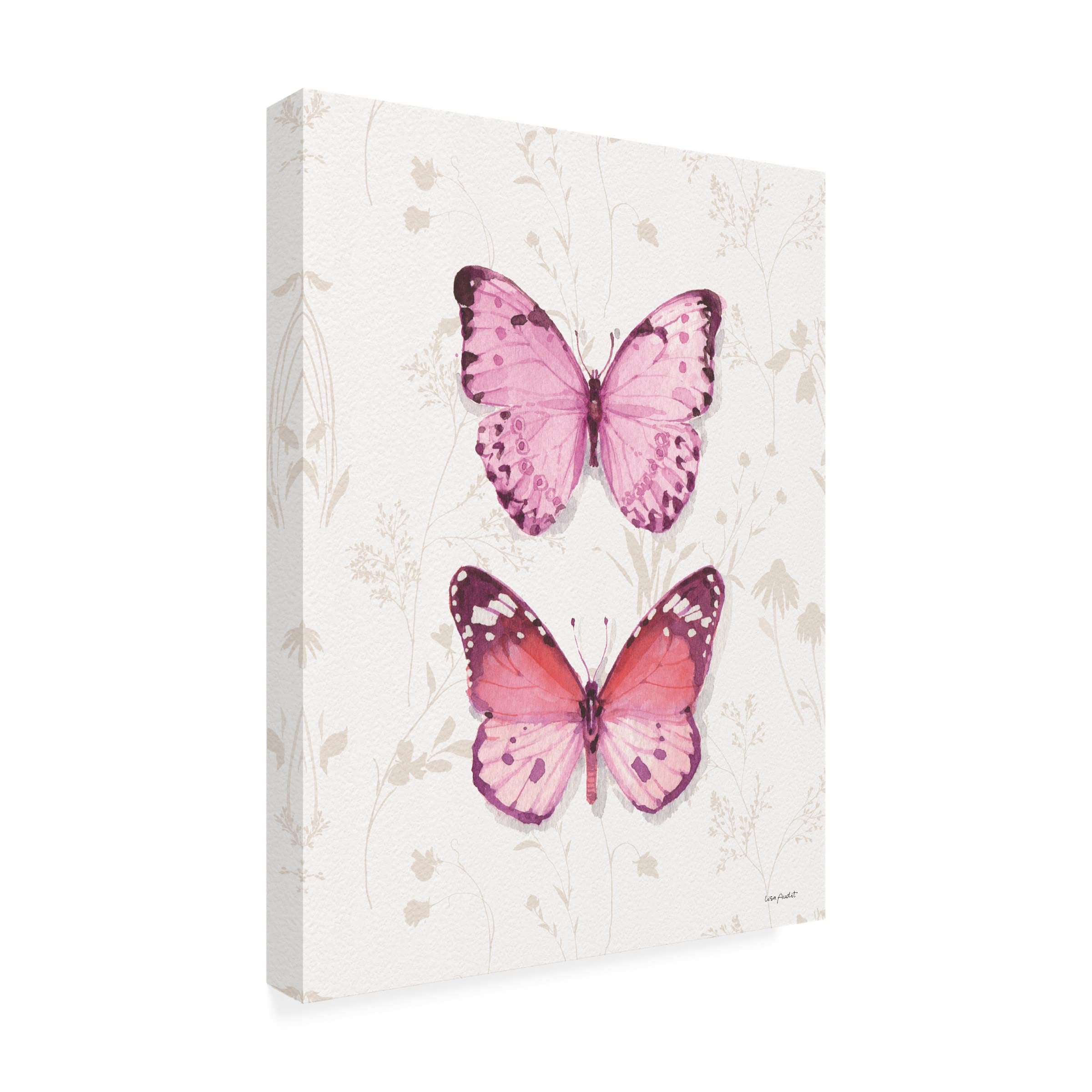 Lisa Audit 'Obviously Pink 11A' Canvas Wall Art Print - Modern Abstract Pink Painting for Living Room, Bedroom & Office Decor