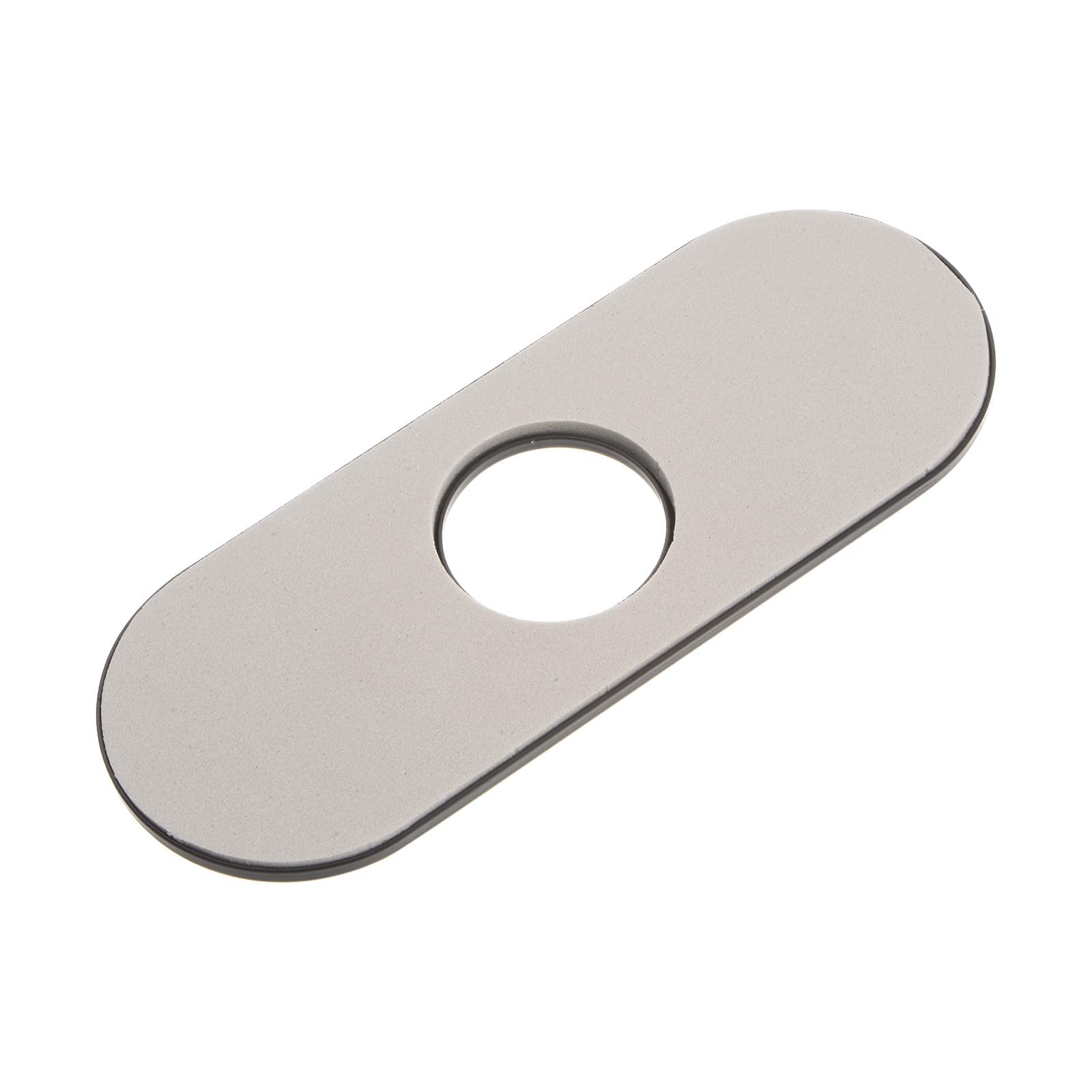 uxcell 6 Inch Oval Faucet Escutcheon Cover - Deck Plate for 1 or 3 Hole Bathroom & Kitchen Sink Faucets - Black Hole Cover - Perfect for Bathroom Renovation & Kitchen Sink Upgrade