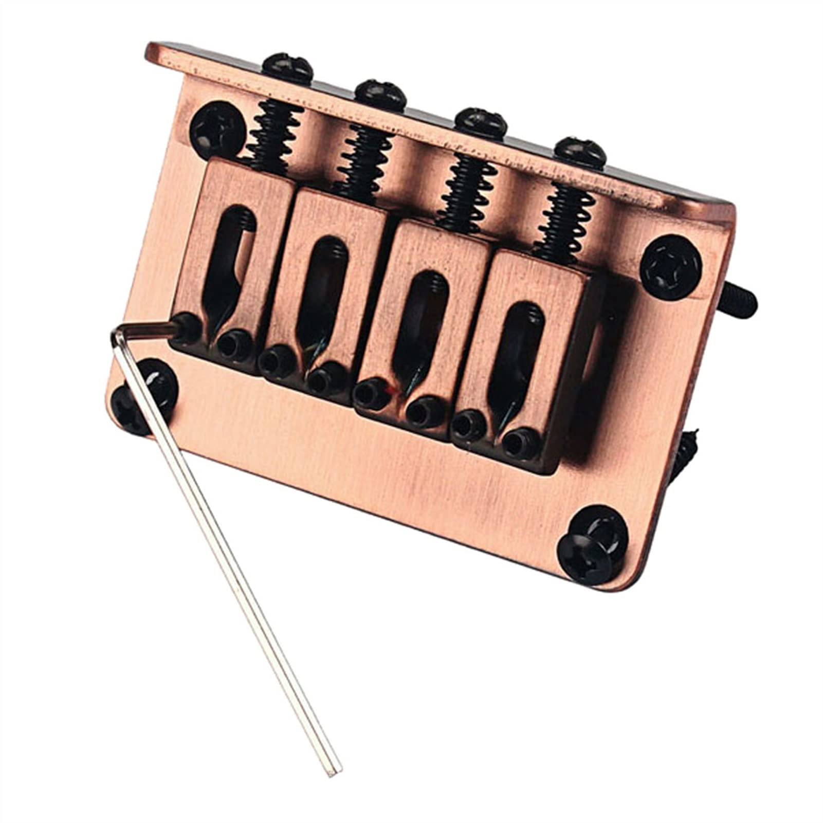 1 Pack 4-String Electric Guitar Bridge Tailpiece with Screws & Wrench - Replacement Part for DIY Guitar Repair & Setup | Perfect for Gibson, Fender & Les Paul Style Guitars