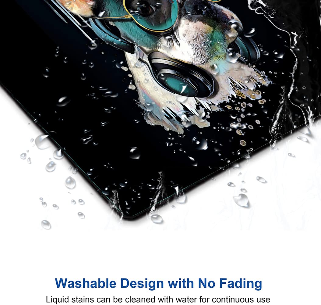Colorful Stylish Bulldog Square Mouse Pad - Non-Slip Rubber Base, Waterproof Office Mouse Mat for Laptop & Computer - Perfect for Gaming, Work, and Home Office Use