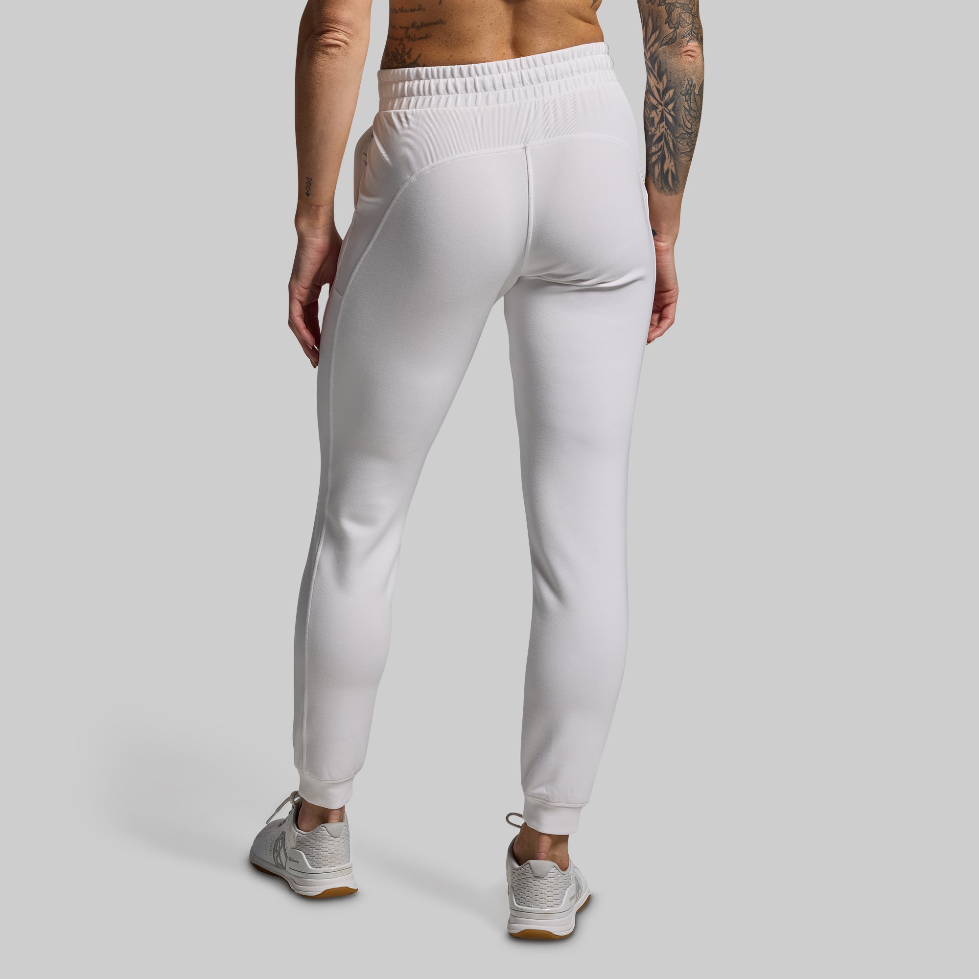 Cozy Lounge Lux Hoodie Set for Women - Soft Fleece Pullover & Joggers (White) - Perfect for Relaxing at Home, Yoga, and Casual Outfits