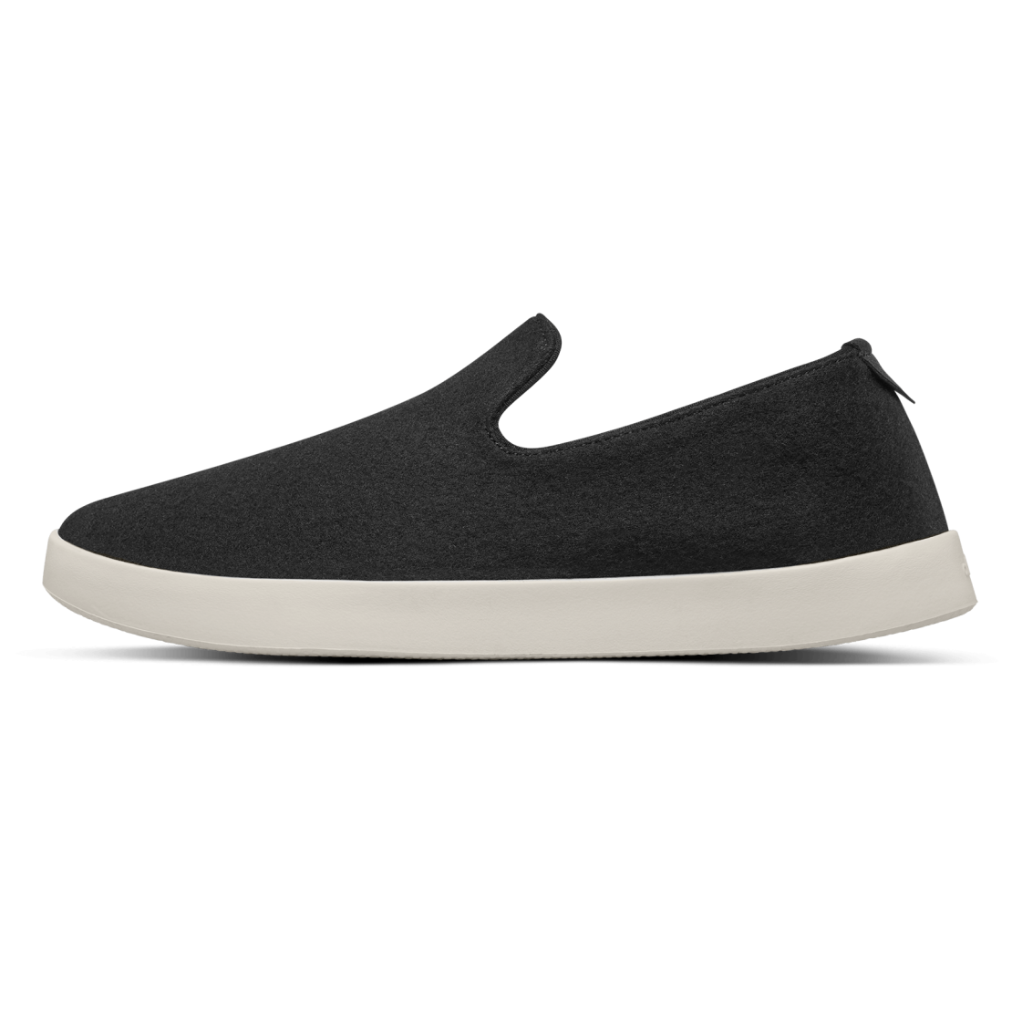 Premium Men's Wool Slippers - True Black with Cream Sole | Cozy Indoor & Outdoor House Shoes for Relaxation & Comfort
