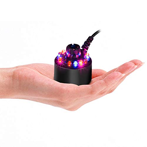 PULACO Indoor Fountain Mist Maker - Small Pond Fog Machine, Water Feature Atomizer & Air Humidifier for Home Decor, Halloween Party, Garden, Aquarium & Relaxation