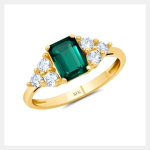 Created Emerald | Yellow Gold