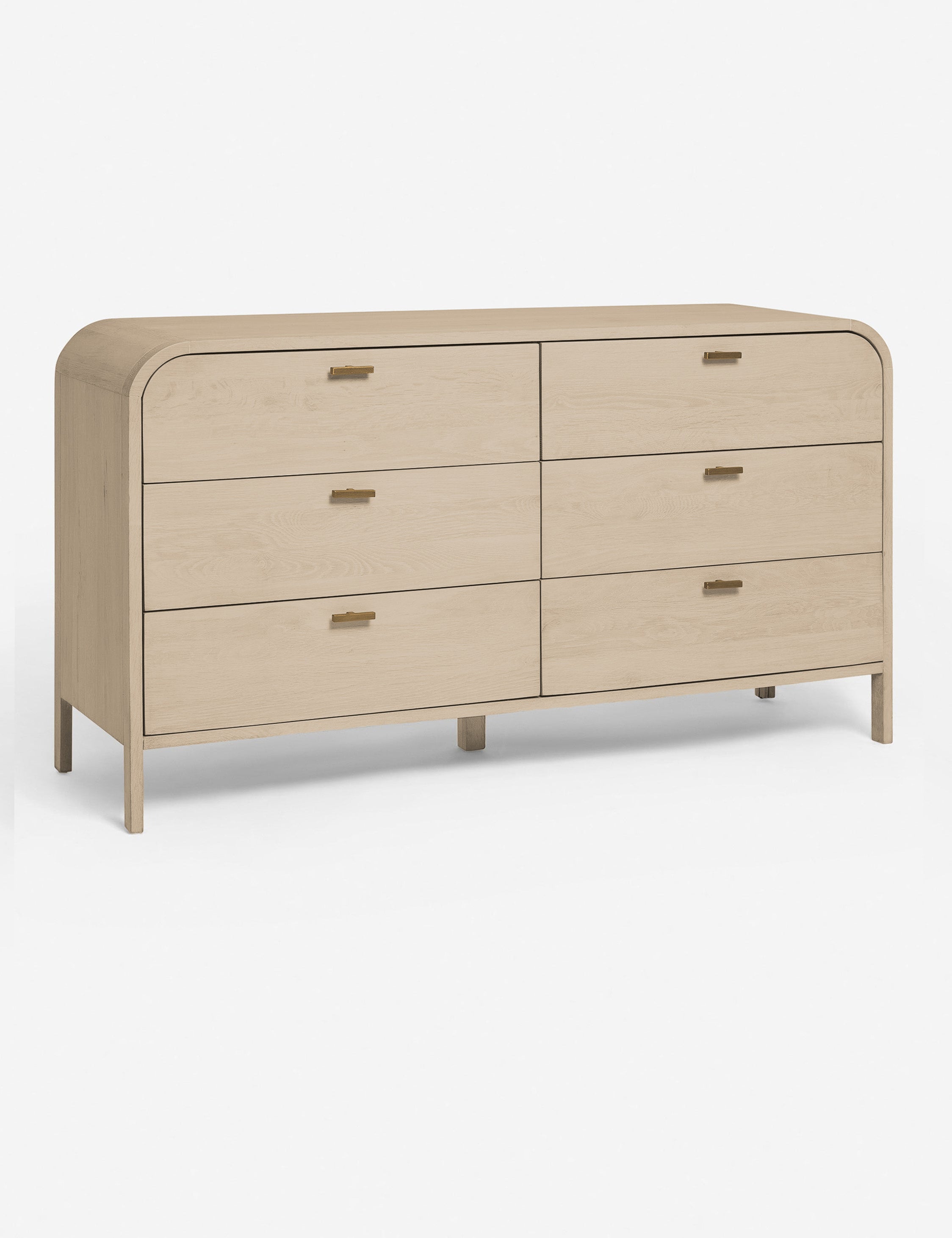 Brooke 6-Drawer Wooden Dresser for Bedroom - Solid Oak Chest of Drawers with Smooth Gliding Drawers for Clothes Storage | Perfect for Master Bedroom, Guest Room & Nursery Organization