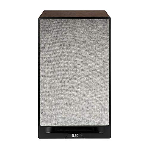 ELAC Debut Reference B6.2 Bookshelf Speakers (Pair) - High-Fidelity Audio, Black Baffle & Walnut Cabinet for Home Theater, Music Listening & Studio Monitoring