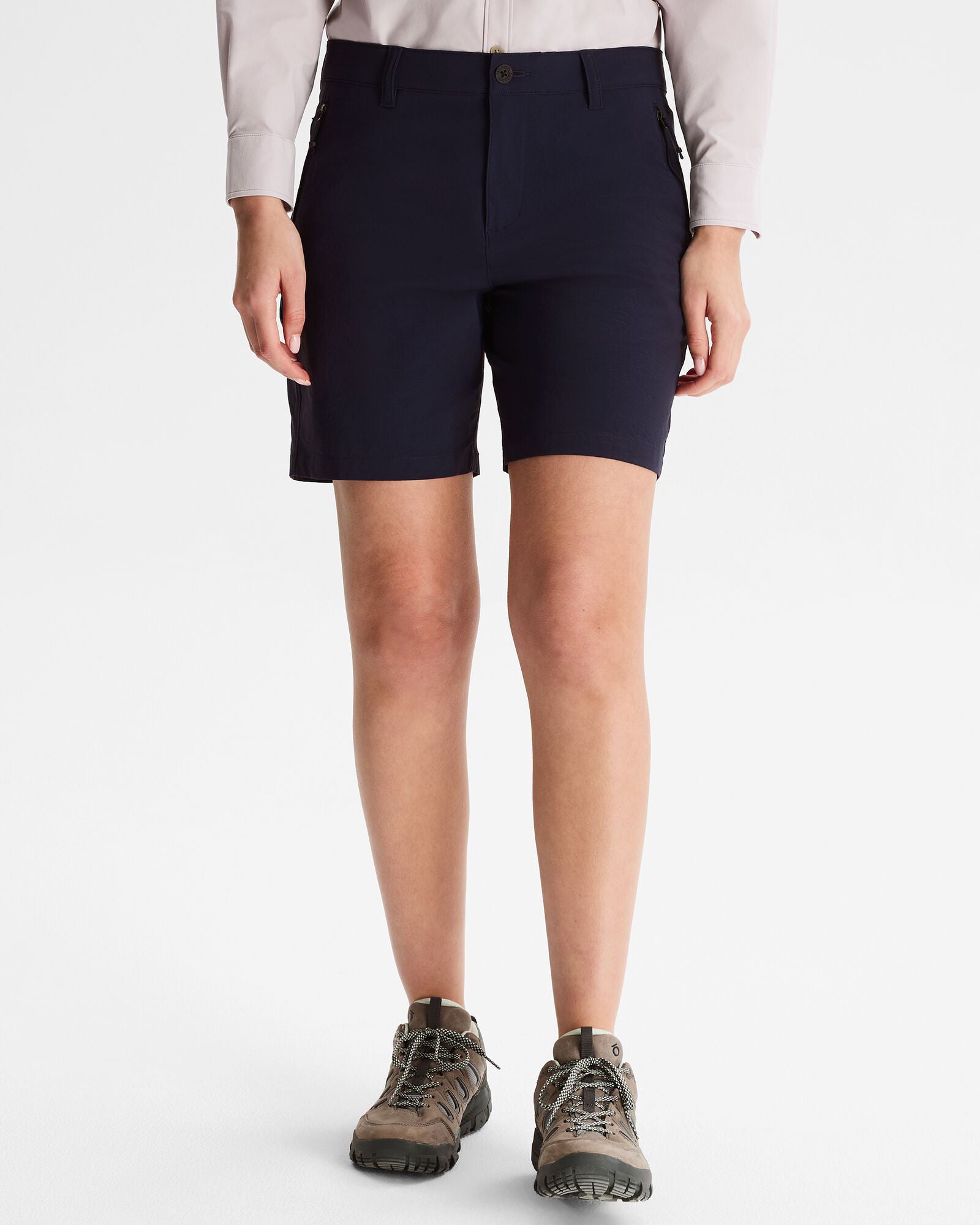 Flinders Women's 7-Inch Athletic Shorts - Pure Navy - Comfortable Workout & Running Shorts for Yoga, Gym, and Casual Wear