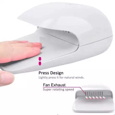 K.B.SALES Mini Nail Polish Dryer - Fast Blow Dryer for Regular & Gel Polish, Portable Nail Fan for Fingers & Toes | Perfect for Home Manicures & Salon Nail Art