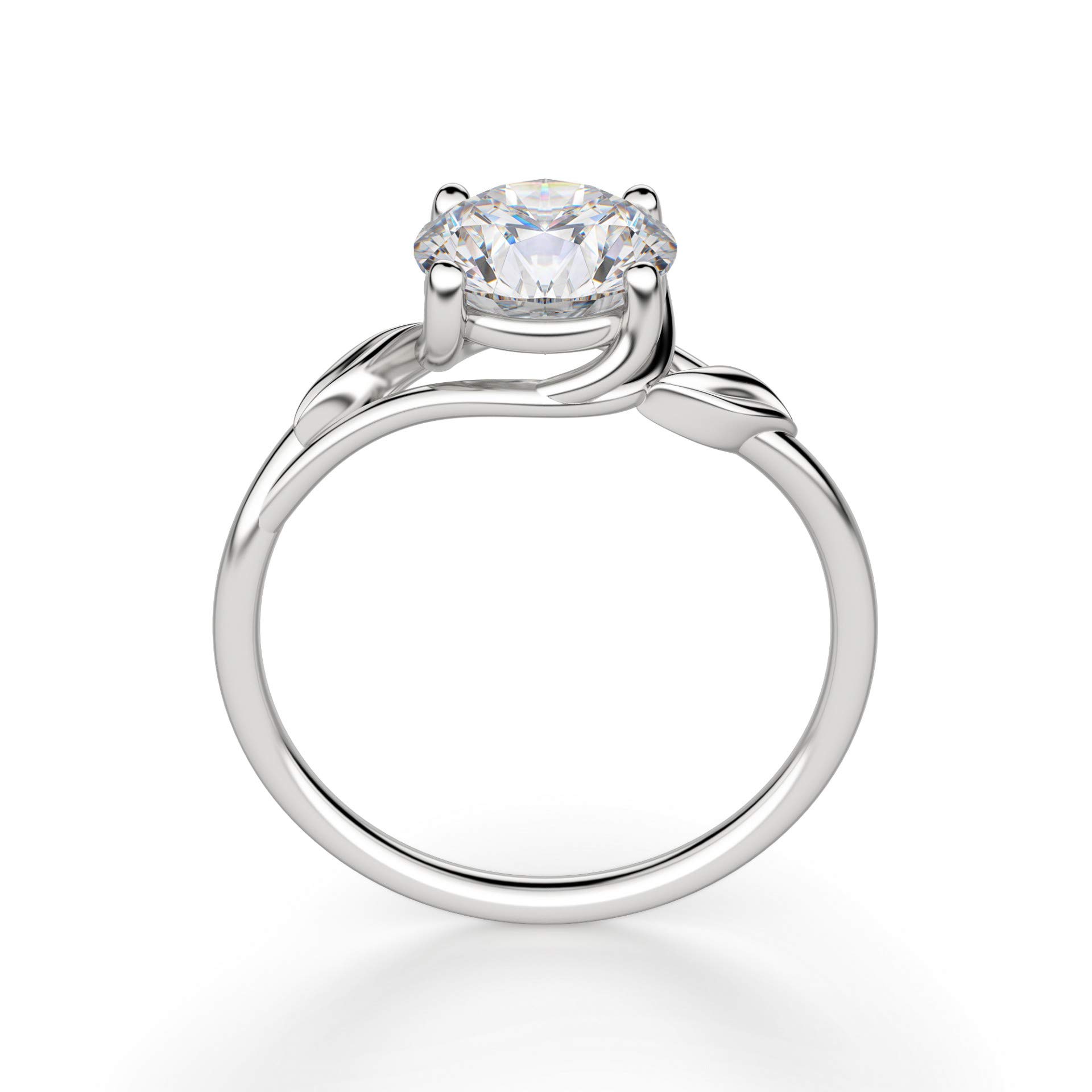 1.65 CT Round Cut Colorless Moissanite Engagement Ring Wedding Bridal Set - Diamond Alternative Solitaire Halo Ring in 14K Gold or Sterling Silver - Perfect for Proposals, Anniversaries & Bridal Jewelry | Siyaa Gems