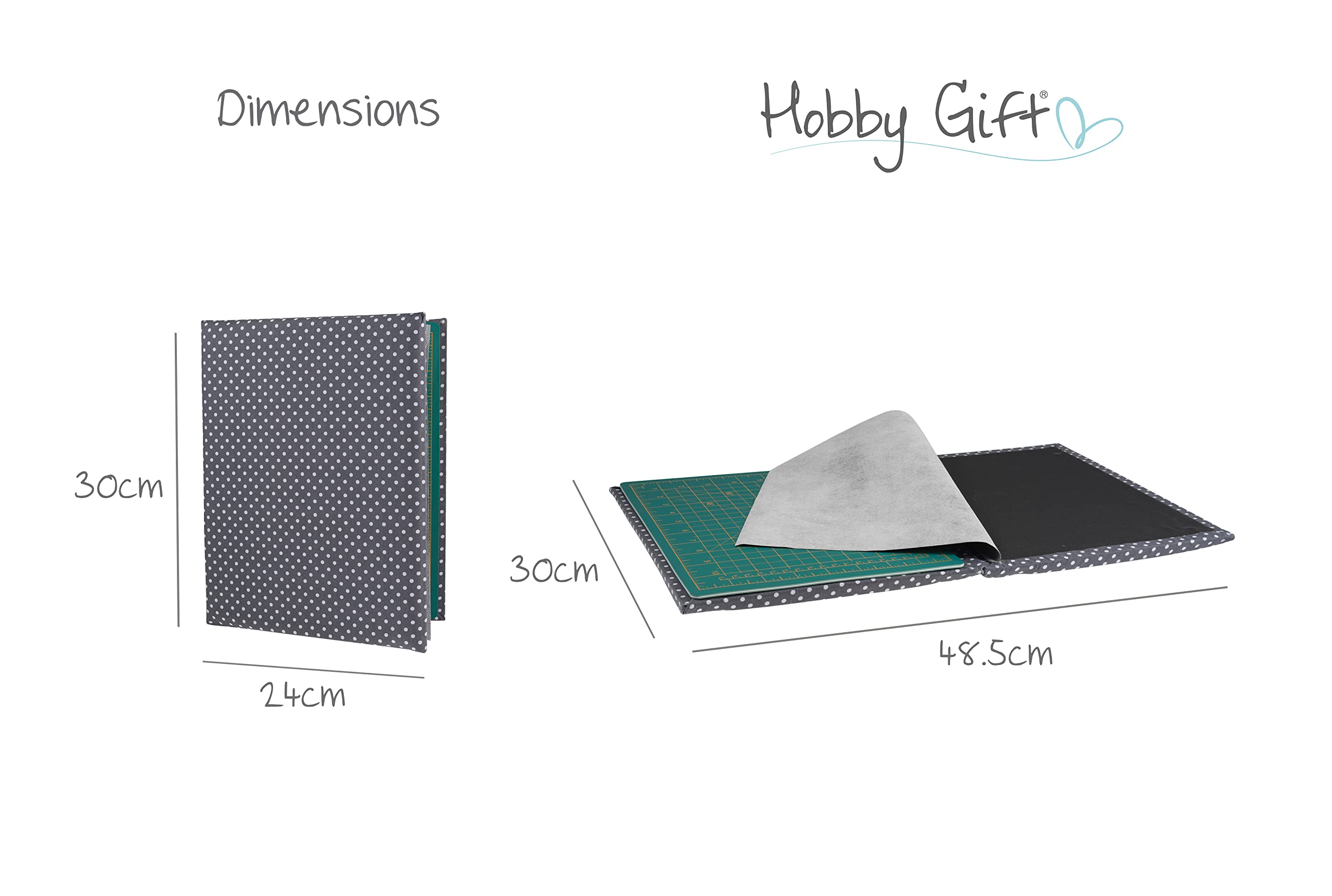4 in 1 Multi-Purpose Craft Mat - 30x24cm Non-Slip Cutting Mat, Ironing Board Protector & Quilting Pattern Marking Sheet for Sewing, DIY Projects & Home Use